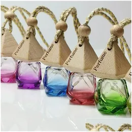 Essential Oils Diffusers 200st Diamond Car Pers flaskor Pendant Air Freshener Fragrance Diffuser Töm glasflaskan bärbar hänge dhx3i