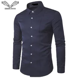 قمصان لباس الرجال دا يونا 2021 القميص الرسمي للرجال الملائمة للرجال النحيف الصلبة Homme الأكمام الطويلة الحجم الأوروبي S-XXL مناسبة N9045326S