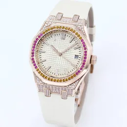 Женщины смотреть 37 -миллиметровое Quartz Movements Watch для Ladies Diamond Bezel Fashion Bristand Мужские наручные часы Montre de Luxe Gift