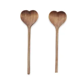 Spoons Ordinary House Decorating Kitchenware Creative Love Shape Beautif Spoon Wooden Novelty Japanese Style Irregar Fashionable Mod Dhdv7