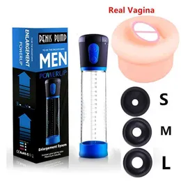 Brinquedo sexual massageador automático bomba de pênis ampliador usb recarregável elétrico a vácuo para homens