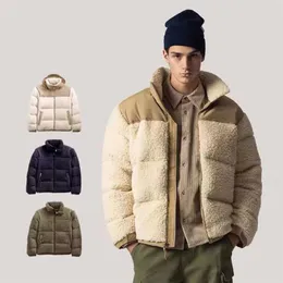 Designer Mens Puffer Jackets Winter Fleece Jackets Ytterkläder Stand Collar North Parka Down Coats Fur Coat Män Varmt tjockare lamb194a