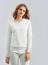 Maglioni da donna maglione con scollo a O con perline pullover da donna maglioni lavorati a maglia 2023 autunno inverno Top Casual femminile