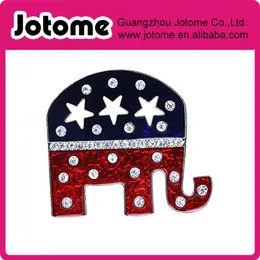 Grand Old Party GOP Symbol Patriotic Elephant Brosch Pin310i