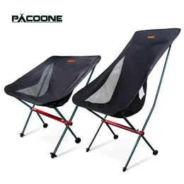 Camp Furniture PACOONE Travel Ultralight Folding Chair Detachable Portable Moon Chair Outdoor Camping Fishing Chair Beach Hiking Picnic Seat 230919