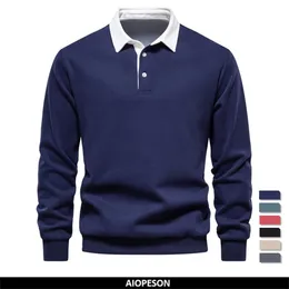 Men s hoodies Sweatshirts 2023 Autumn Fashion Design Polo Neck For Men Casual and Social Wear Quality Cotton Mens 230918