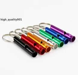 Metal Whistle Keychains Portable Self Defense Keyrings Rings Holder Car Key Chains Accessories Outdoor Camping Survival Mini Tools Mixed HFZ