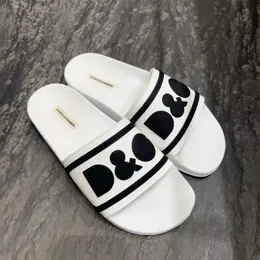 Luxury Designer Rubber Beachwear Print Flat Slide Slipper Black White Colorful Summer Flip Flops Casual Shoes Platform Letter Rubber