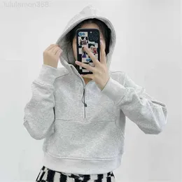 Kurtka sportowa sportowa połowa zamka jogi ubrania lu-03 Szybkie suche stroje fitness Running Hoodies Hole dziura sportowa trening na siłownię 285r