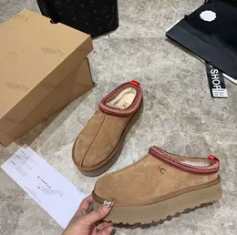 Australië Platform Dames Winterlaarzen Designer Enkellaarzen uggslie Tazz Schoenen Kastanje Zwart Warm Bont Slippers Indoor ugges Australische laarsjes 952ess