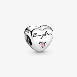 100% 925 Sterling Silver Daughter's Love Charm Fit Original European Charms Armband Women Wedding Engagement Jewelry227e