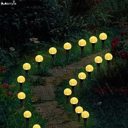 LED -strängar Party Solar Lawn Light Outdoor Waterproof Solar Garden Light Landscape Path Lights Auto On Off Light Control Solar Power String Light HKD230919