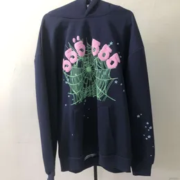 Tasarımcı Moda Giyim Lüks Erkek Sweatshirts kumaş SP5der 555 Hip-hop moda marka gevşek montaj unisex kazak uzun kollu kapüşon ve kapüşon sonbahar 23