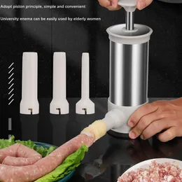Meat Poultry Tools Sausage Stuffer Maker 3 Nozzle Attachments Kitchen Gadgets Grinder for Home Salami Filling 230919
