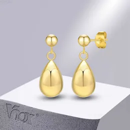 Серьги-гвоздики Vnox Chic Water Drop Earrings для женщин, антиаллергенные серьги золотого цвета из нержавеющей стали, подарок на день рождения, ювелирные изделия L230919