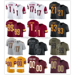 Men Football Jerseys 17 Terry McLaurin 1 Jahan Dotson 93 Jonathan Allen 99 Chase Young 24 Antonio Gibson 94 Daron Payne 8 Brian Robinson Jr. 90 Montez Sweat 5 Tress Way