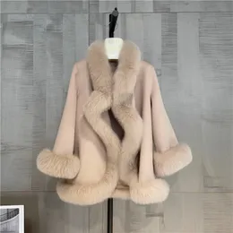 Frauen Pelz Faux Winter Jacke Frauen Echt Mantel Natürlichen Kragen Dicke Warme Kaschmir Wolle Woolen Oberbekleidung Streetwear Fashion 230915