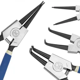 C-Mart 1pc Internal External Circlip Pliers Curved Straight Tip Circlip Plier Snap Ring Plier Mechanical Tools 5 7 9 Inch