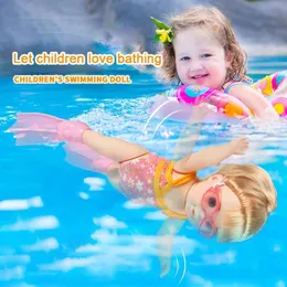 Bath Toys Baby Swimming Doll Waterproof Swimming Pool Water Games Bath Partner Education Smart Electric Joint Toys Toys Kid Girl Boys 230919