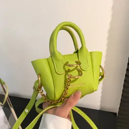 Evening Bags Brand Women Small Handbag Party Clutch Female Chain Shoulder Neon Green Yellow Pink Buckets Messenger Bag Mini 230918