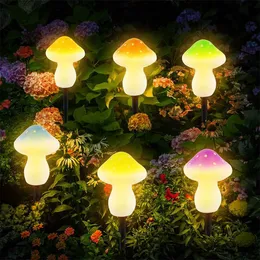 LED Strings Party LED Solar Cute Mushroom String Lights Garden Decoration Light Waterproof Solar Fairy Lawn Lamp for Patio Yard Landscape Lighting HKD230919