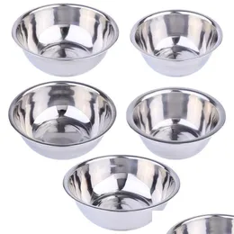 Set 5 Stück Silber Edelstahl Salatschüssel Ei Küchenutensilien Schüsseln unterschiedlicher Größe Drop Lieferung Otaoy