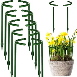 Garden Supplies 2/4/6pc Plastic Plant Support Pile Stand For Flowers Greenhouse Arrangement Rod Holder Orchard Bonsai Tool Invernadero