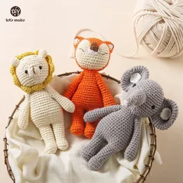 Mobiles# 1PC zabawka dla niemowląt ręcznie robiona szydełka Plush Dolls kreskówka zwierząt słonia nadziewane