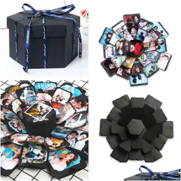 Christmas Decorations Scrapbook Explosion Box Po Handmade Mti-Layer Surprise Gifts Diy Love Memory Anniversary Drop Delivery Home Gard Dhh6U