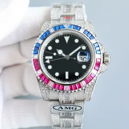 Diamond Watch Mens 3135 Automatisk mekanisk rörelse tittar på 40mm klassisk affärsskrapbeständig safir 904L rostfritt stål lysande vattentät