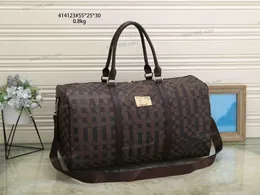 Designer di lusso 55CM Tote Borse da viaggio per uso generale di grande capacità Donna Uomo Tela in pelle Carry Bagagli Famosi spallacci Borsone Messenger 41412A