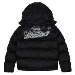 Men's Jackets Trapstar London SHOOTERS HOODED PUFFER JACKET BLACK REFLECTIVE Puffer Jacket Embroidered Thermal Hoodie Men Winter Coat Tops 230918