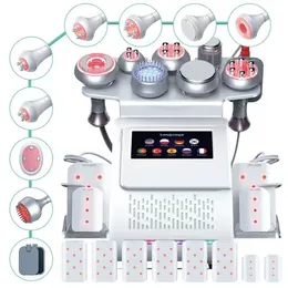 Newest 9 in 1 cavitation slimming machine 80K laser RF fat lipo cavitation slim device Ems pads Lipocavitation 80k body shaping