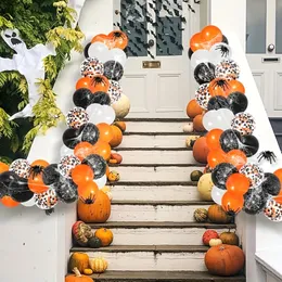 その他のイベントパーティーは、ハロウィーンの装飾バルーンガーランドアーチスパイダーウェブラテックスバルーンブラックオレンジ装飾のための家の装飾230919