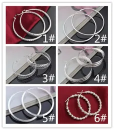 fashion 925 silver sterling earrings big circle earrings 6 styles designer luxury earring for options silver plated model noNE9265358184