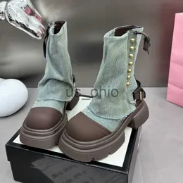 Stövlar kvinnor lägenheter ankel cowboy chelsea stövlar vinter modeplattform gladiator goth skor 2023 ny chunky motorcykel botas kvinnor zapatos j230919