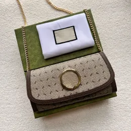 2023 nuova catena portafoglio lungo donne patta borse a tracolla porta banconote interno titolare della carta zip beauty Pouch classico 5a borse di qualità borsa
