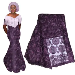 Afrika Nijerya için En Yeni Çiçek Dantel Kumaşı Nijerya Gelinlik Akşam Elbiseleri 3d Dantel Flora Aplikes Boncuklu 715-225W Materyal