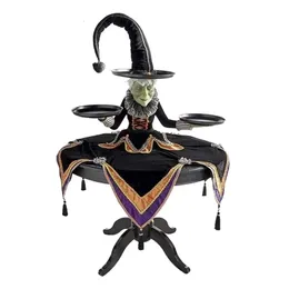 Decorative Objects Figurines Halloween Fruit Plate Candy Tray Witch Table Stand Display Drop 230919