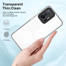 Capas de telefone de silicone transparente para xiaomi mi 12 12x 11 11t 11i 11x 10 10t 9 9t 8 pro lite 10s ultrafino macio capa completa escudo coque