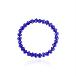 6mm Briolette Crystal Glass Beads Armband Facetter Briotarte Rondelle Shape Pärled Stretch Armband blandade färger277l