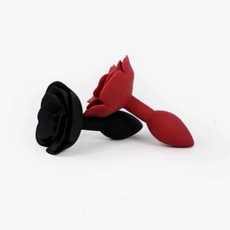 Toy Massager Soft silikonowa róża kwiat wtyczka tyłek płciowy anus anus masturbator Dilatator masaż prostaty dla mężczyzn