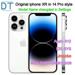 شاشة OLED الأصلية OLED Apple XR في iPhone pro style iphone XS تتحول إلى 14 Pro Max Complict RAM 3GB ROM 64GB128GB/256GB MOBILEPHONE ، A+ حالة