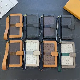Дизайнерские чехлы-бумажники из искусственной кожи для iPhone 15 Pro Max 14 13 12 11 Pro с флип-держателем для карточек с ремешком на запястье для Samsung S22 S23 PLUS S22U S22U