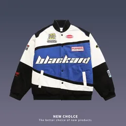 Kurtki męskie liter streetwear haft haft motocyklowy mężczyzna chaquetas hombre hip hop vintage bawełniane pary sprężyna baseball unisex 230919