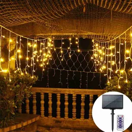 LED Strings Party 3M/5M Słoneczne Słoneczne Lekkie LED FARIY SCICLE Garland Waterfall Light For Holiday Christmas Wedding Party Dekoracja HKD230919