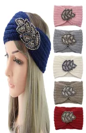 Vinter Keep Warm Sticking Headband Women039s Woolen Yarn Hairband Outdoors Sports Headwear Hand Woven Yoga Head Band Party Favo9240937