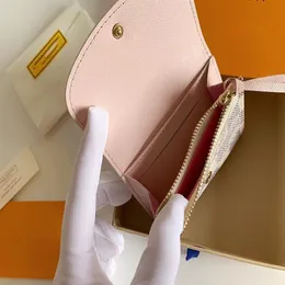 2021 Classic Designer Wallet Purse hela damen Korta plånböcker Färgglada korthållare Kvinnor HASP Pocket Cards Holder med Box244X