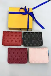 Luxurys Designers TOP quality Genuine Leather Purse Holderhandbag Men Women039s Coin Card WALLET Holders Black Lambskin Wa5601525