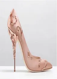 New Ornate Filigree Leaf Pointed toe Haute Couture Collection SHOES eden heel wedding pump Super sexy women high heel shoes Chauss7167605